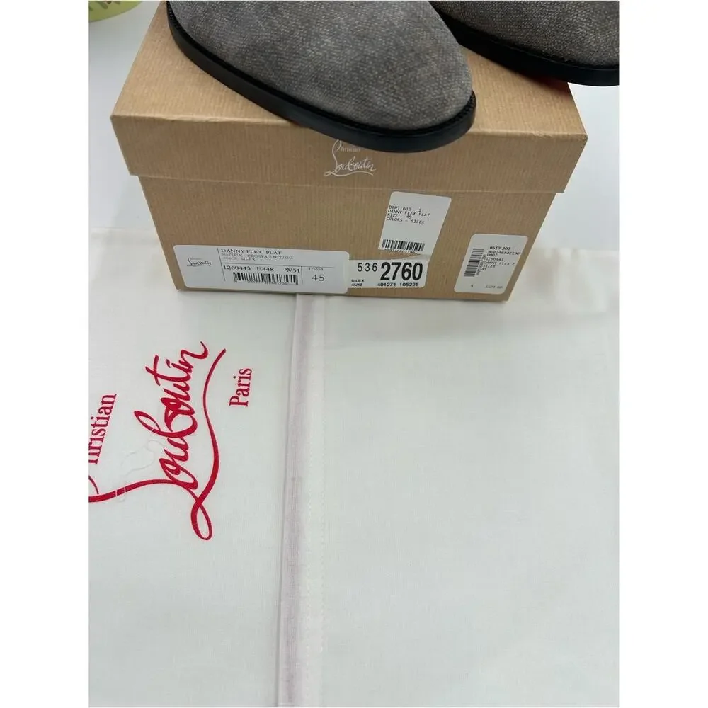 Men's Christian Louboutin, Danny, flat flex loafers size 45 made in Italy